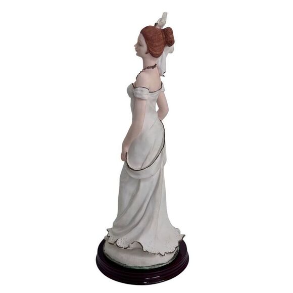 Elegante Collection Victorian Lady Figurine 14" Cream Polyresin Round Base - Picture 7 of 15